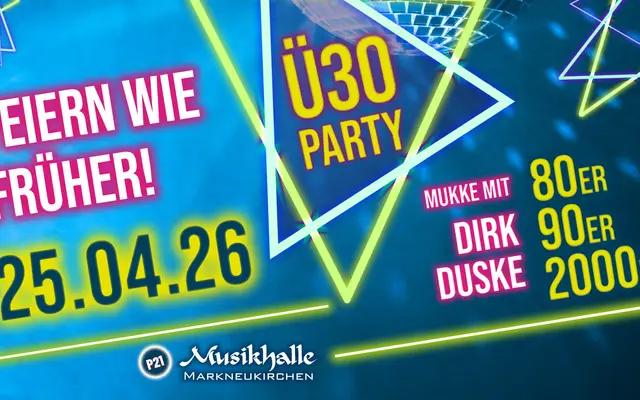 Feiern Wie Früher! – Die Ü30 Party!